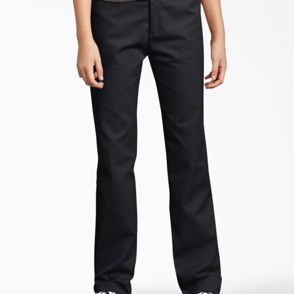 Girls' Slim Fit Straight Leg Flat Front Pants